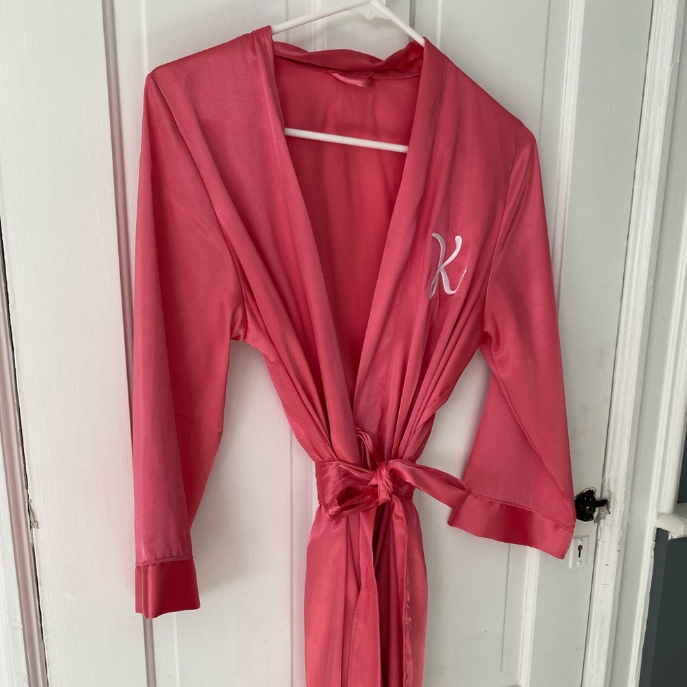 Pink Monogrammed Robe